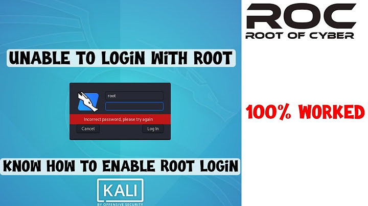 Unable to login with root || Kali Linux || Root account pass not working || Root Of Cyber