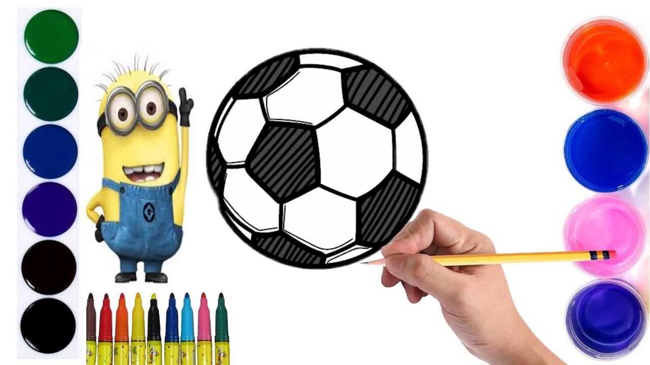 how to drawing futbol bolalar uchun koptok chizish #rasm chizish# how ...