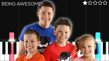 Being Awesome! Ninja Kidz | EASY Piano Tutorial