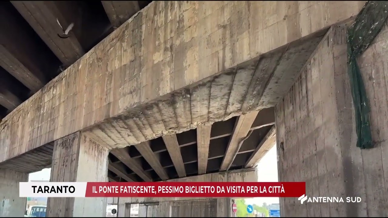 24 AGOSTO 2025   TARANTO   IL PONTE FATISCENTE, PESSIMO BIGLIETTO DA VISITA PER LA CITTÀ