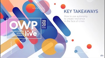 Key takeaways: How to use autonomy to create resilience in the face of the crisis