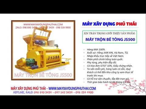 Review đánh giá chi tiết về Máy Trộn Bê Tông JS500 của Trung Quốc.