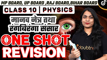 मानव नेत्र तथा रंगबिरंगा संसार ONE SHOT Class 10 Science Human Eye And The Colorful World 🌍