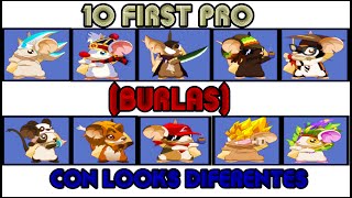 10 First Pro (Burlas) + Looks diferentes - [Transformice 2016]