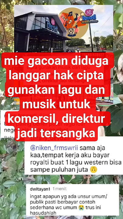 mie gacoan diduga langgar hak cipta gunakan lagu dan musik untuk komersil, direktur jadi tersangka