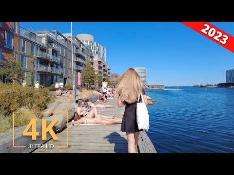 Copenhagen, Denmark 🇩🇰 Waterfront Beach Walk | Summer in Europe | København | Virtual Walking 2023