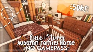 No Gamepass One Story Autumn Family Roleplay Home I Bloxburg Speedbuild and Tour - iTapixca