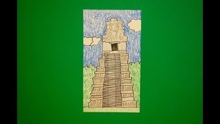 Let's Draw Tikal-Mayan Temple Guatemala!