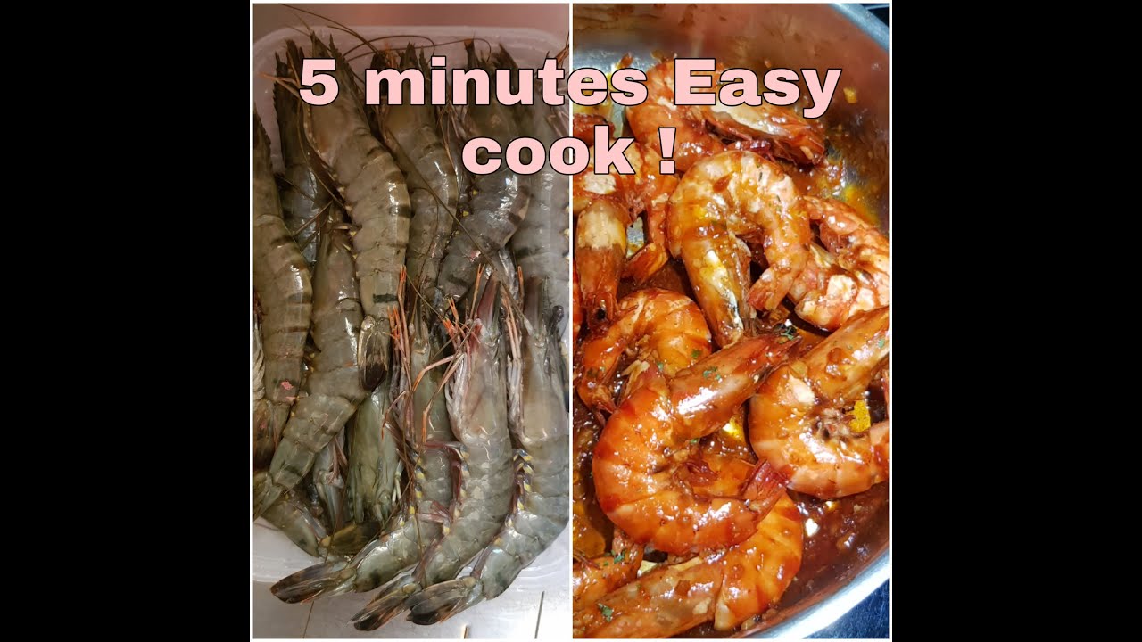 How to clean Tiger Jumbo Shrimps and easy cook - YouTube