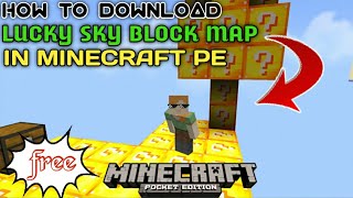 how to download lucky sky block mod for Minecraft pe | lucky sky block map download for MCPE 1.16 | screenshot 3