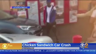 Car Damaged While Jockeying For Spot In Popeye's Drive-Thru Line