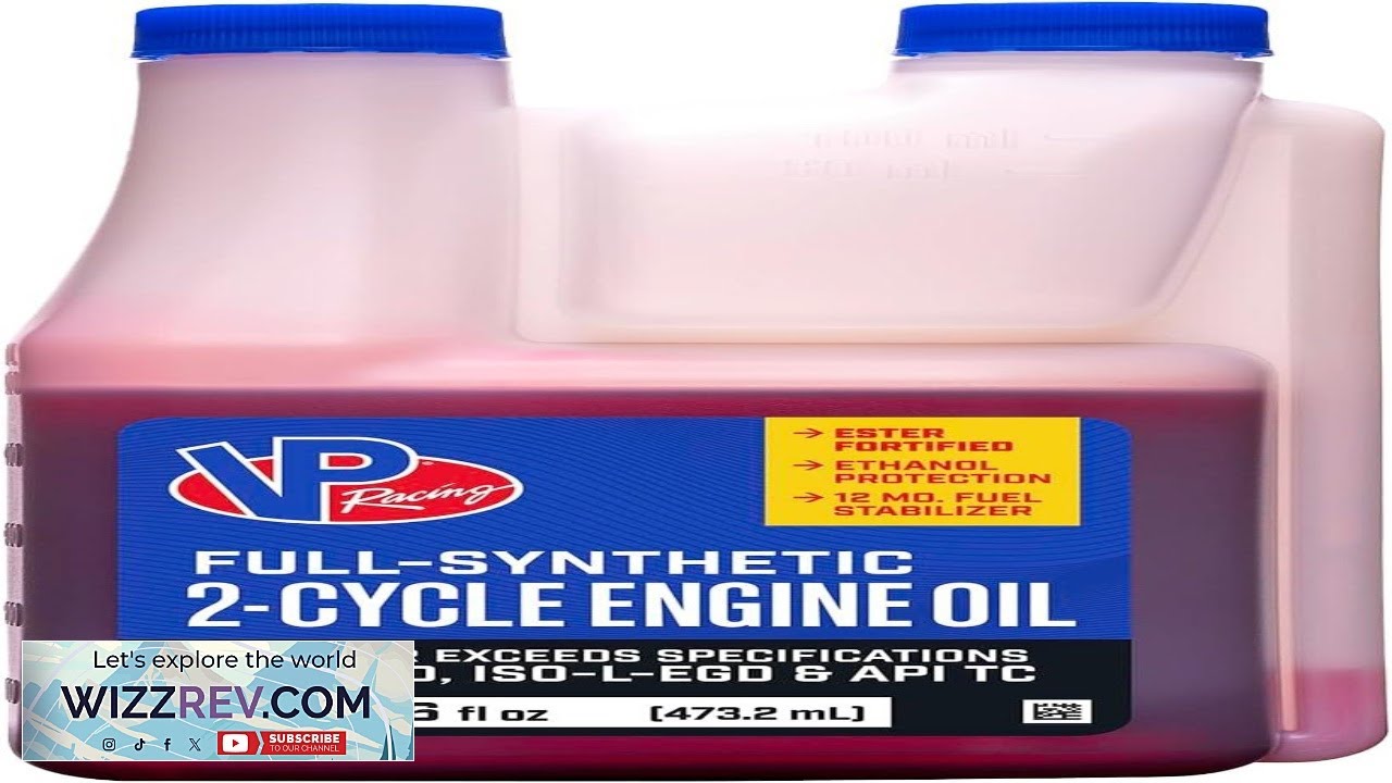 VP Racing 2907 Full Synthetic 2 Cycle Oil for Small Engines 16 Ounce (1