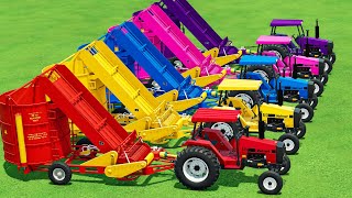 Tractor of Colors! Small Valmet Transport Battle with Wagon & Grass! Farming Simulator 22