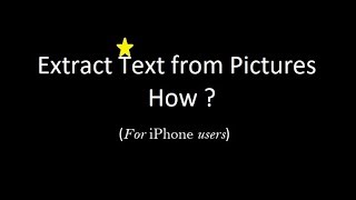How to extract Text from any Picture in any iPhone Devices How To Extract Text From Photos On Iphone