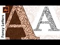 How To Create Custom Fancy Type Letters - A - in Adobe Illustrator