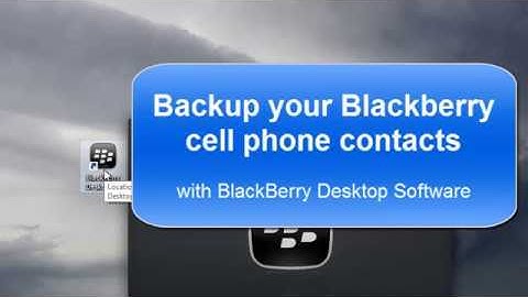 Backup Blackberry contacts