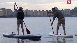 САП-сёрфинг — сёрфинг с веслом. Красота и здоровье. 