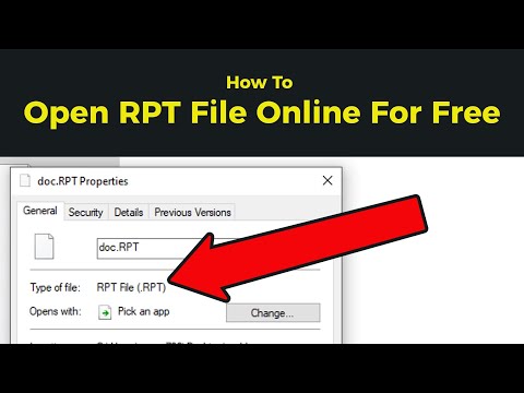 How To Open a RPT file Online for Free | View rpt file online | rpt file convert to pdf
