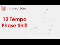 Phase Shift between 12 tempos