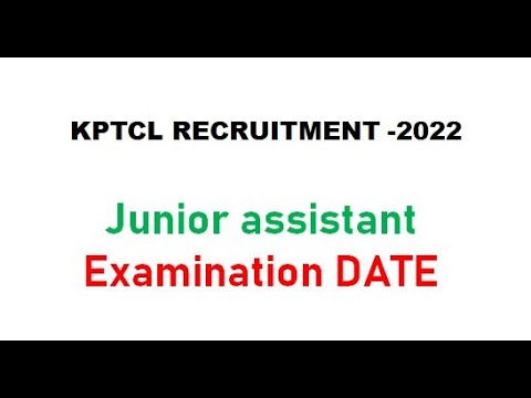 KPTCL Junior assistant exam date related
