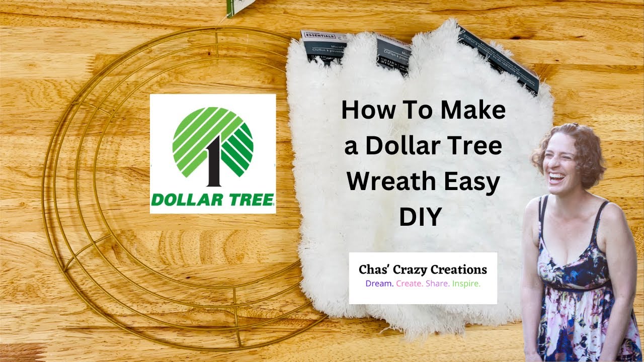 How To Make a Dollar Tree Wreath Easy DIY - YouTube