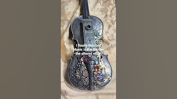 Music in the Garden - a mixed media violin
