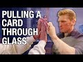 Pulling A Card Through Glass Magic Trick