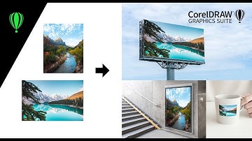 CorelDRAW tutorial - how to fill the mockup with bitmap image
