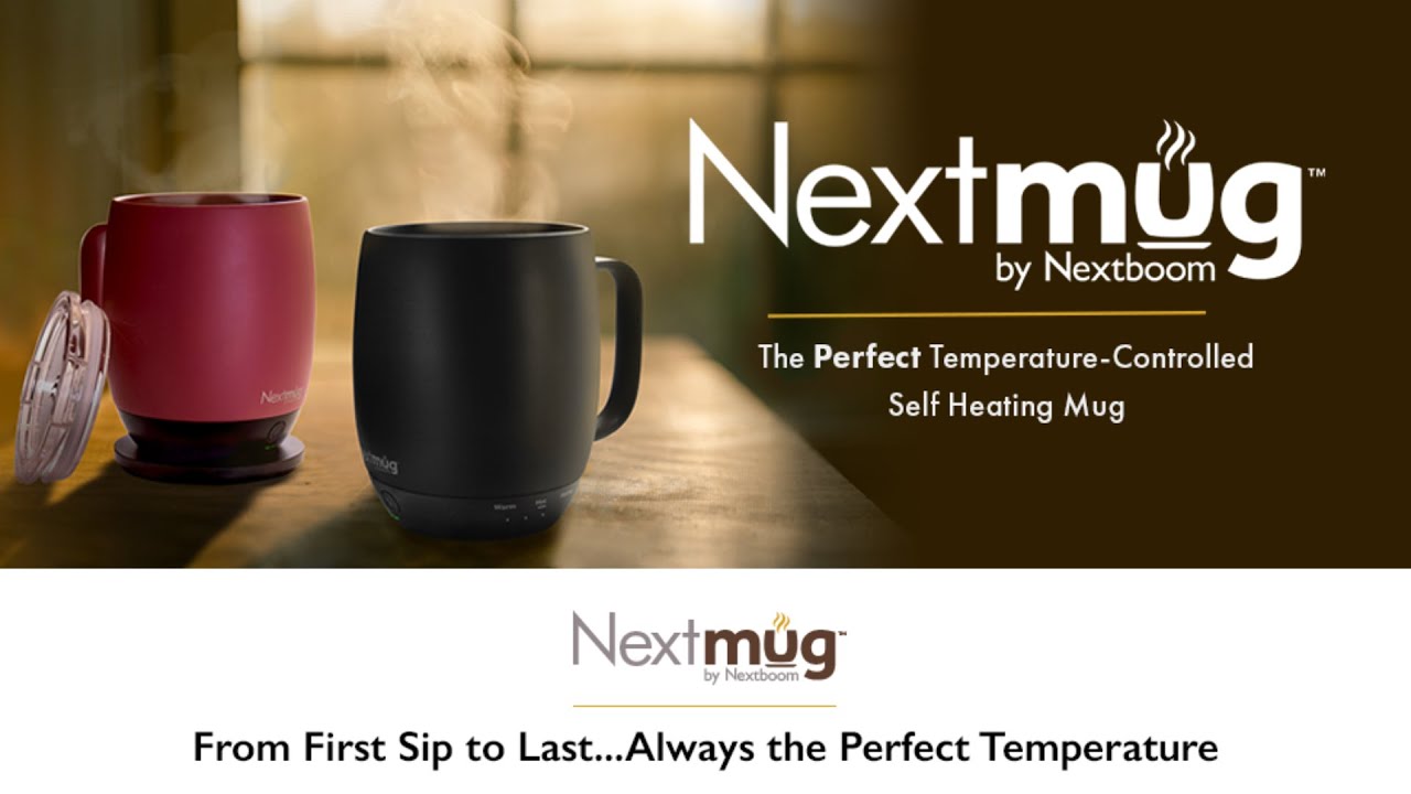 Nextmug Temperature-Controlled Self-Heating Coffee Mug 