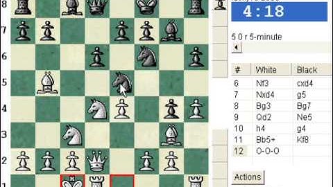 Chess World.net:  Blitz #315 vs. lucky13 (2053) - Pirc defense (B07) (Chessworld.net)