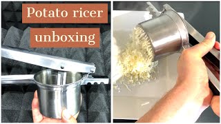 Anpro Potato Ricer and Masher,Stainless Steel Fruit and Vegetables Masher Food Ricer Press