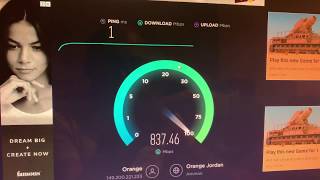 Orange Jordan 1Gbps fiber connection speed test