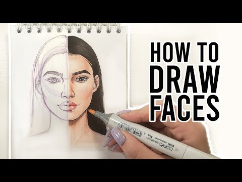 how-to-draw-faces-|-sketching-&-coloring-tutorial