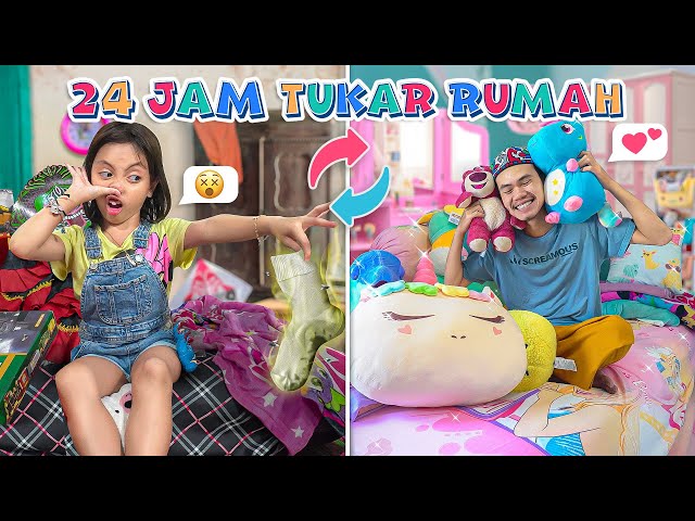 LEIKA TUKER RUMAH SAMA TOMPEL 😱 24 JAM LEIKA JADI TOMPEL class=