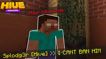 I FOUND HEROBRINE ON THE HIVE (Minecraft Bedrock Hive)