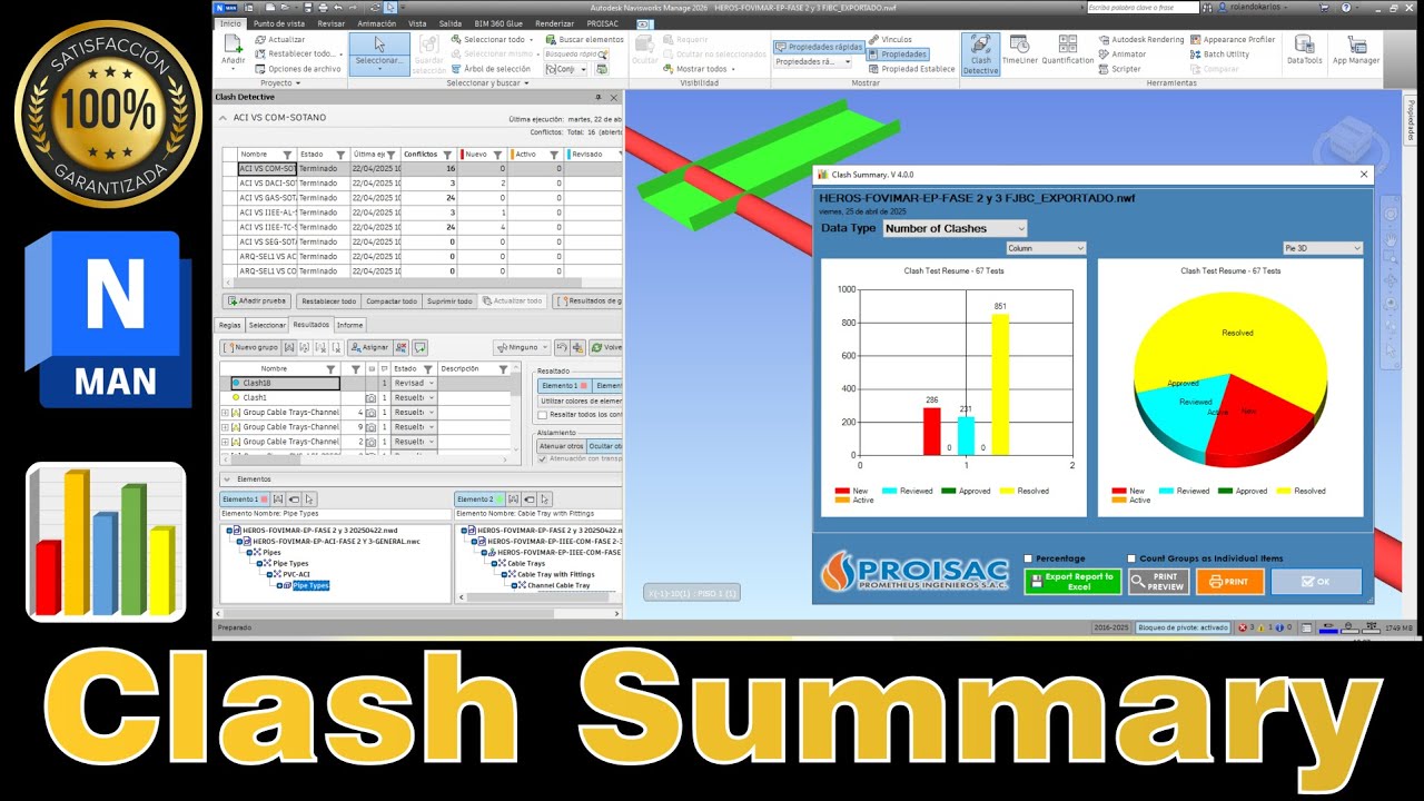 Clash Summary-Estadisticas para Navisworks 2026 - YouTube