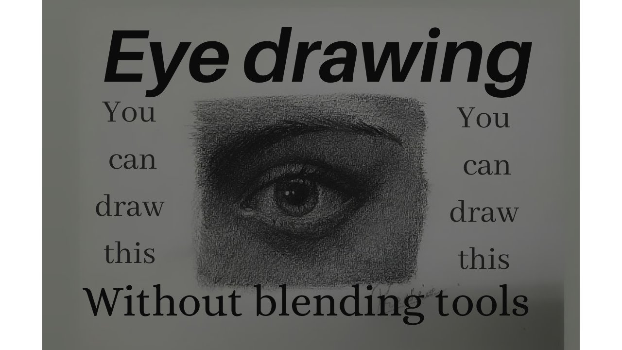 Eye drawing || easy way to get smooth texture without blending tools  || eye drawing tutorial