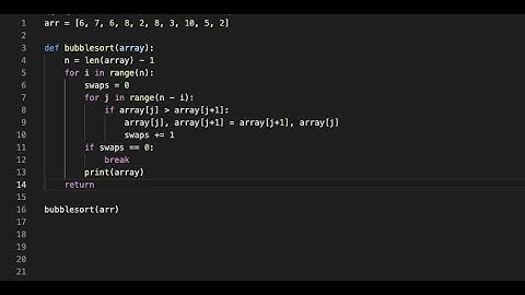 Write & Optimize a Simple Bubblesort in Python
