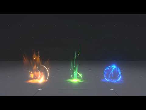 [Unity] 3D Buff Effect - AttackUp(Orange), Heal(Green), Circle(Blue)
