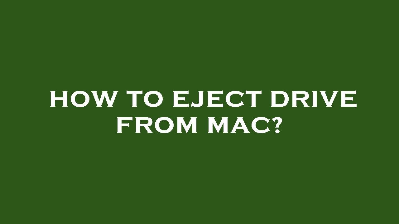 how-to-eject-drive-from-mac-youtube