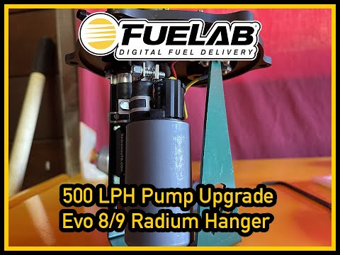 FUELAB 49614 Brushless Fuel Pump install into Radium Engineering 20-0345-01 Evo 8/9 Hanger