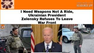 I Need Weapons Not A Ride, Ukrainian President Zelensky Refuses To Leave War Front
