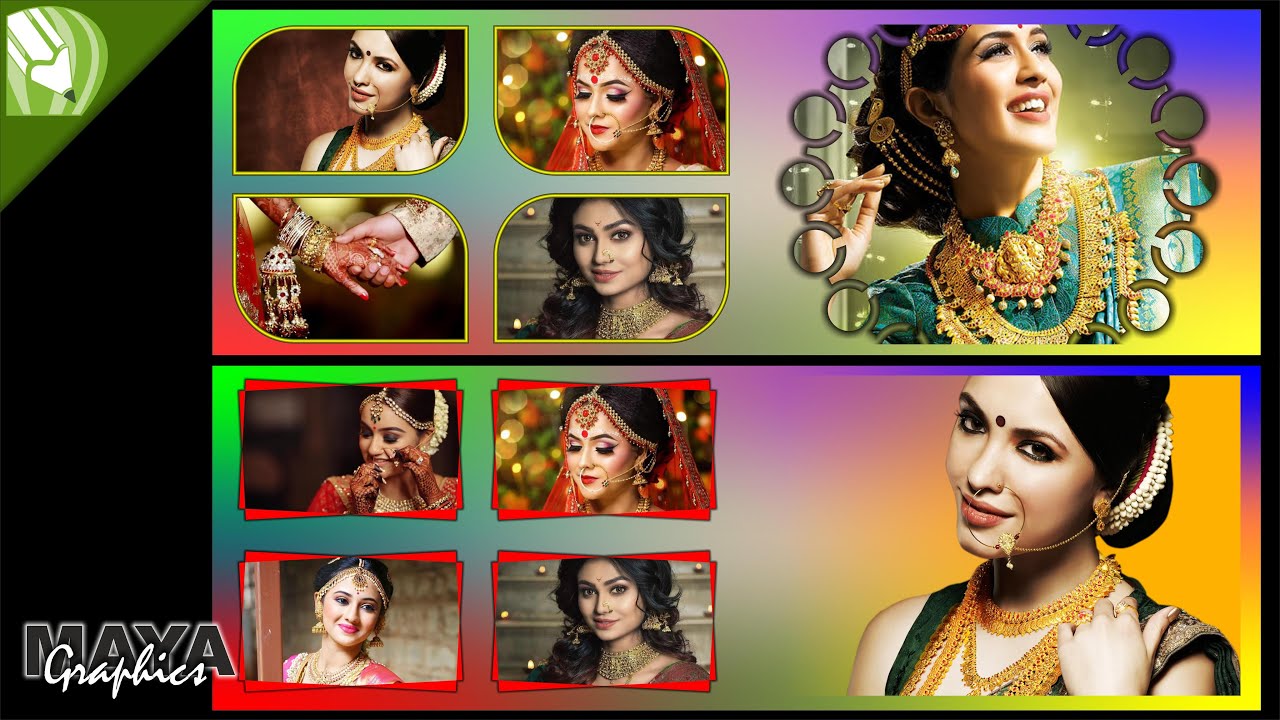 Album designing in Coreldraw | Photo mixing in coreldraw | Karizma album designing in coreldraw