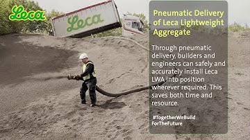 Pneumatic Installation Method for Leca Lightweight Expanded Clay Aggregate