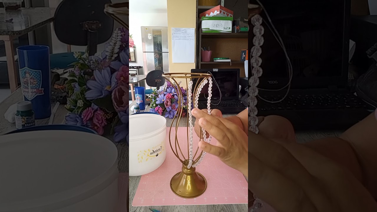 como fazer vaso de pedraria. vaso aramado