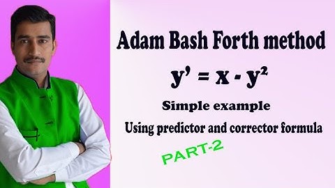 Adam Bash forth numerical method first order first degree BEST example(PART-2)