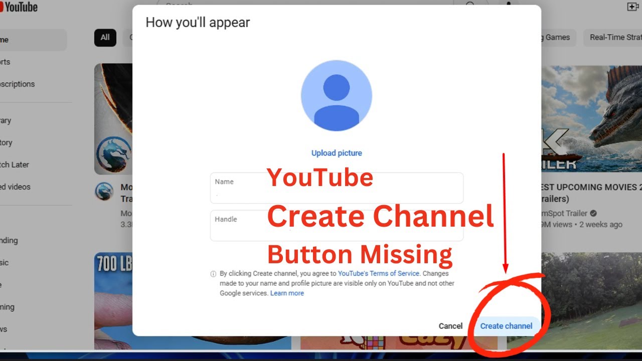 Can't Create New Channel Create Button Missing 2023 