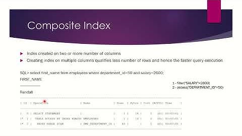 Oracle SQL Performance Tuning Day 9 - Types Of Indexes - Composite Index