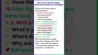 How To Start A Question In English Interrogative Sentence Rules For Beginners