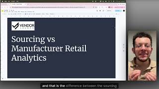 Sourcing vs Manufacturing View in Amazon Vendor Central Retail Analytics